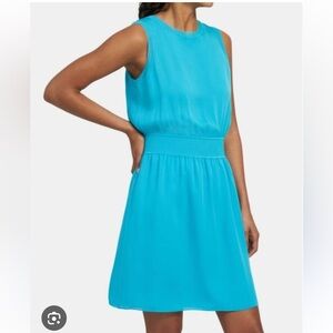 Theory Elegant Dress in Bright Blue